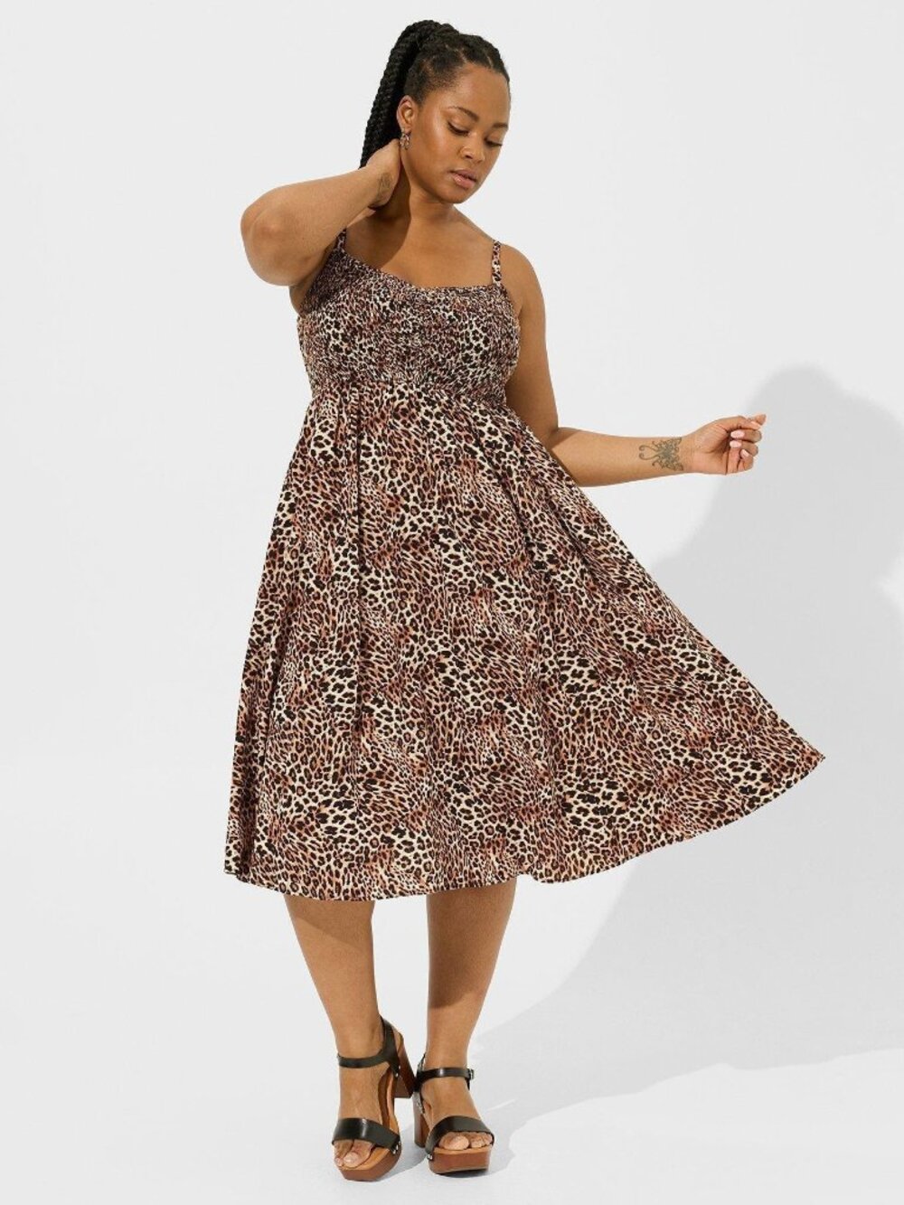 Torrid Leopard Print Midi Dress